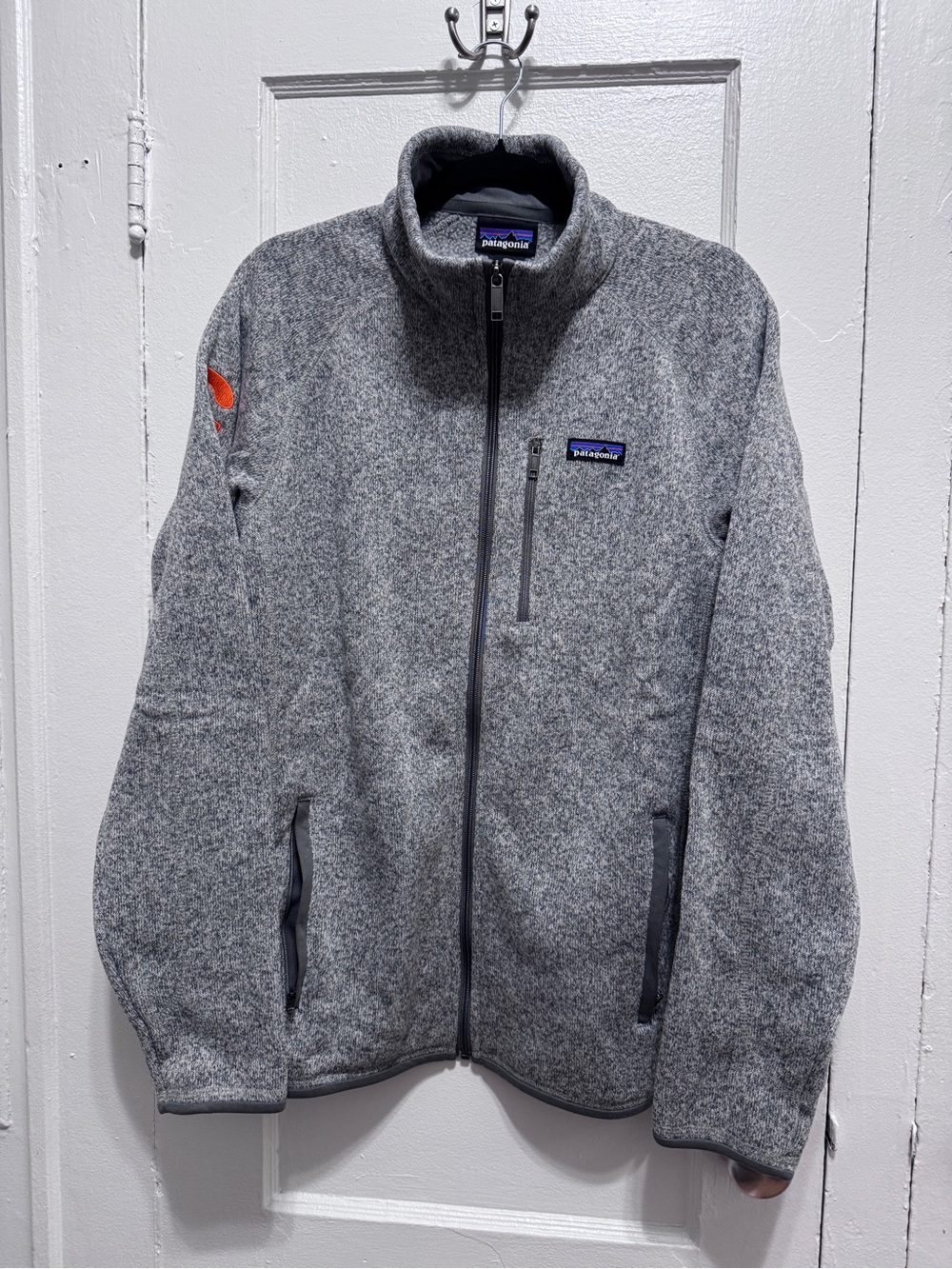 Patagonia Men's Heather Gray Full-Zip Fleece Jacket with Chest Pocket